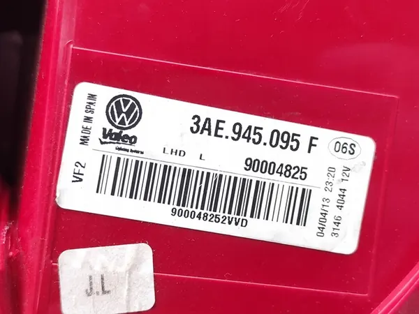VW Passat Luz Trasera Izquierda 2012 Sedán 3AE945095F image 7