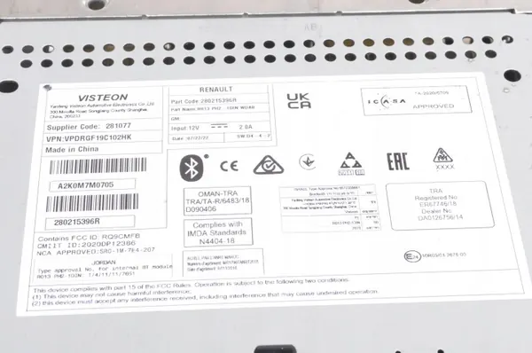 Radio MP3 USB AUX OEM 280215396R voor Renault Master IV image 4