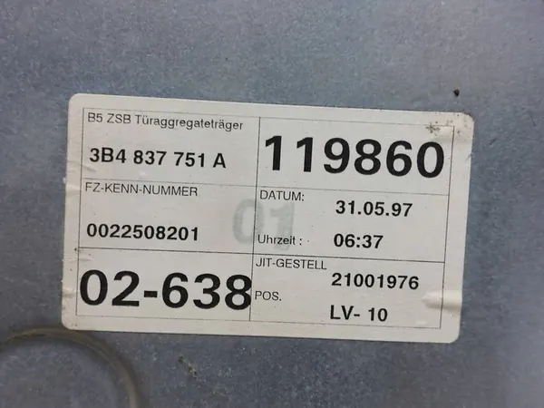 Elevador de vidro elétrico dianteiro esquerdo Volkswagen Passat B5 image 2
