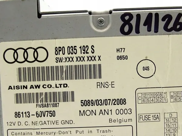 Radio Audi Navigation Plus OEM 8P0035192S image 9