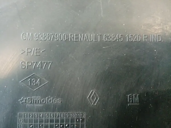 OEM 93867900 Etu Oikea Pyöränkaari Takaosa image 7