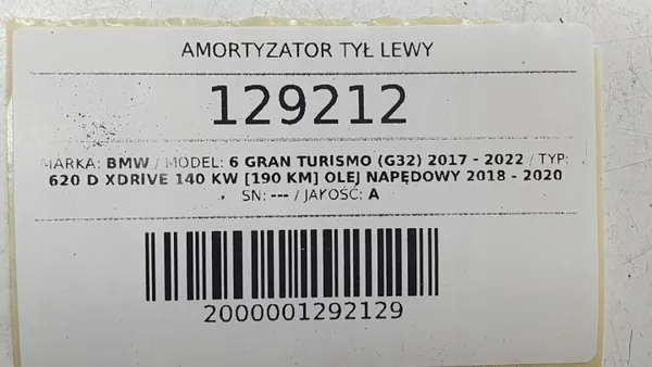 Amortisseur Arrière Gauche OEM 13981113 8149030 image 7