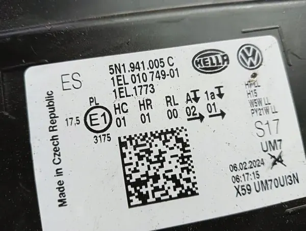 FARO DIANTEIRO ESQUERDO VW TIGUAN 5N 5N1941005C image 9