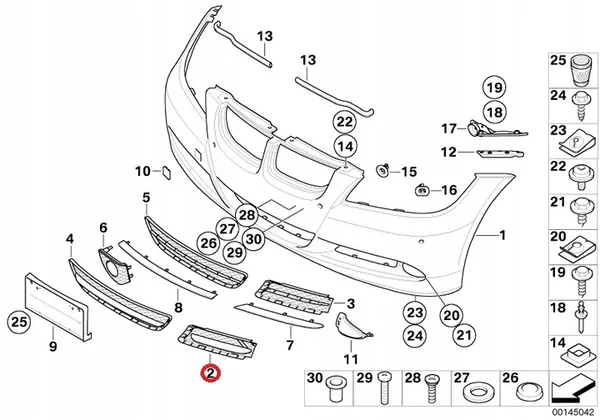 Griglia Paraurti Sinistra BMW 3 (E90) 51117154551 image 4