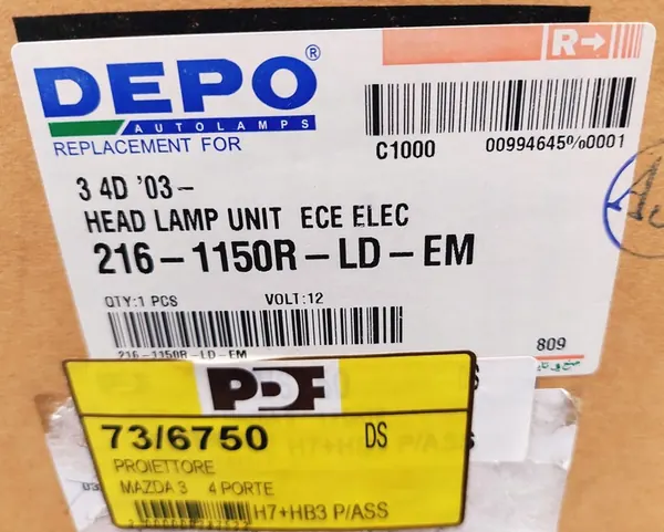 Faros derecho Depo Mazda 3 image 8