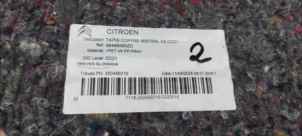 Plaque de coffre OEM 98496560ZD NR2 - Occasion image 3