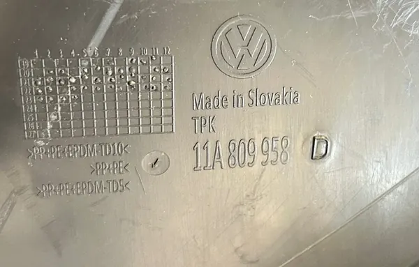 VW ID.4 Front Right Wheel Arch 11A809958D image 5