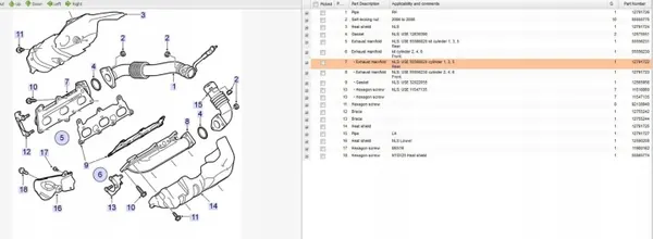 Coletor de escape Saab OE OEM 12791722 para 9-3 image 8