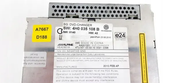 Changer DVD VW Touareg 7P OEM 4H0035108B image 4