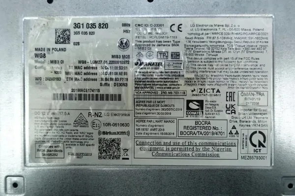 Lector Multimedia MIB3 OEM 3G1035820 para VW Passat image 5