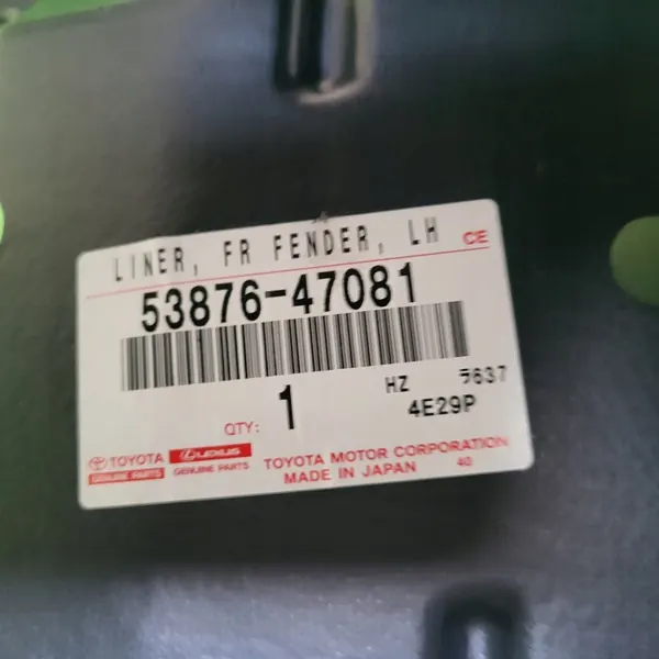 Toyota Prius III 09-2015 Left Front Wheel Arch 53876-47071 image 2