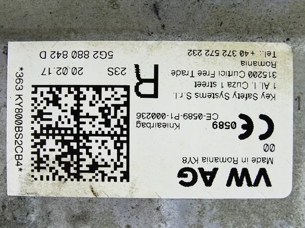 Skoda OE 5G2880842D knäairbag - Begagnad image 5