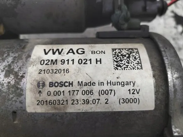 Motor de arranque 02M911021H 1.0 MPI Skoda Citigo I (2011- ) image 2