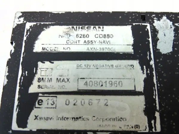 Changer Navigation Xanavi B8280CD880 pour Nissan 350Z image 5