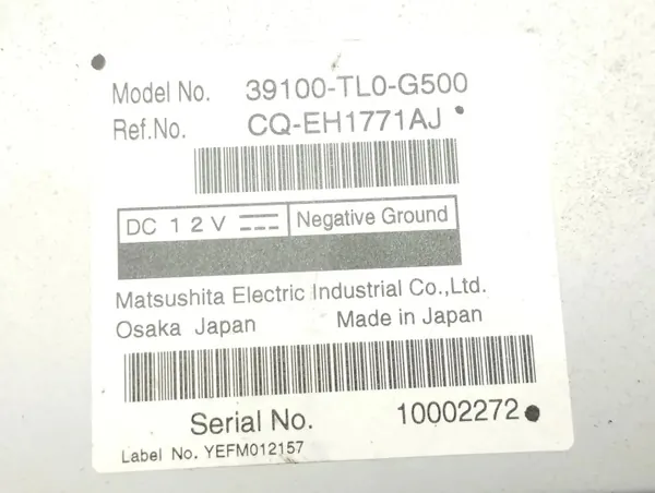 Mudador CD Honda OE OEM 39100TL0G500 - Usado image 6