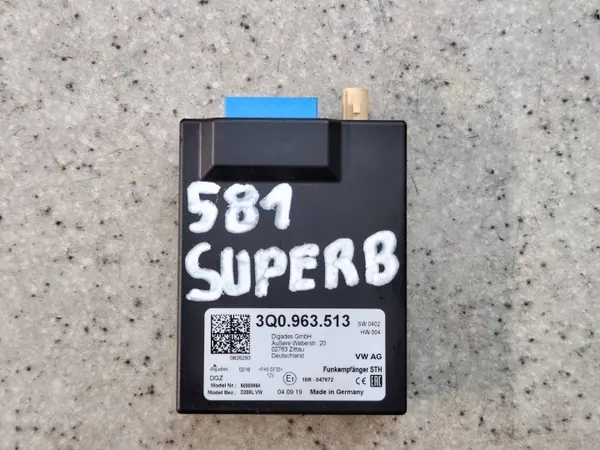 Module de contrôle Webasto Skoda OEM 3Q0963513 image 2