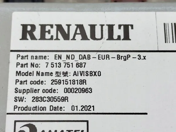 Radio Navigation OEM 751375168766 för Renault Clio V image 7