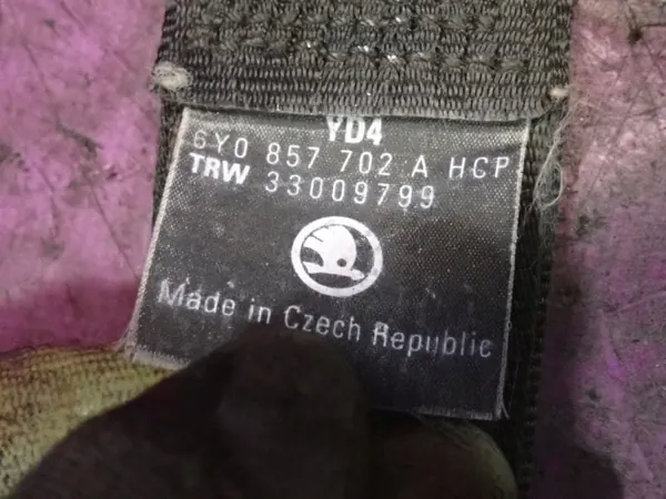 Turvavyö Skoda Fabia I OEM 6Y0857702A Oikea etu image 8