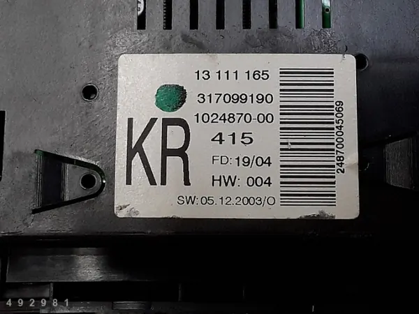 Opel Astra H Display-Bildschirm OEM 13111165 - Gebraucht image 5