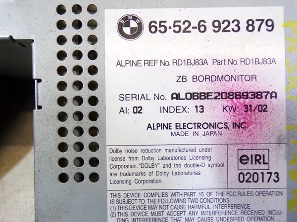 Radio Navigation BMW E39 OEM 6923879 - Occasion image 8