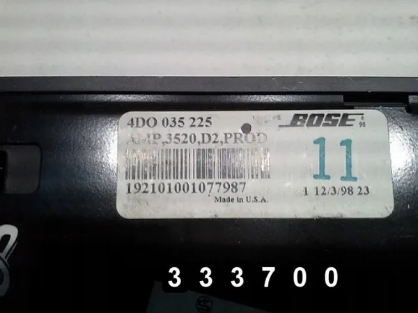 Amplificateur Audio Audi A8 OEM AM-333700 Occasion image 3