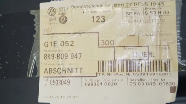 AUDI A4 B8 Umbral Lateral Izquierdo OEM 8K9809847.AKCENT89 image 3