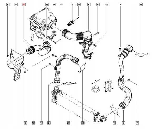 Luftansaugschlauch Renault Trafic III 1.6 DCI OE 165555514R image 2
