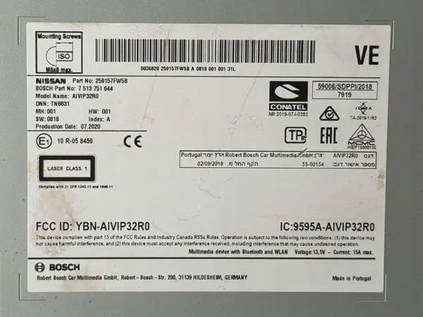 OEM 259157FW5B Navigatieradio voor Nissan Qashqai J11 image 7