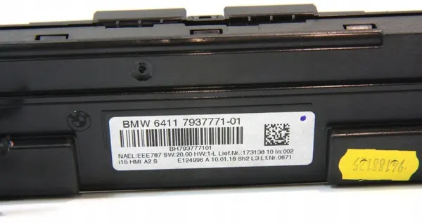 Panneau climatisation BMW i8 OEM 64117937771 image 3
