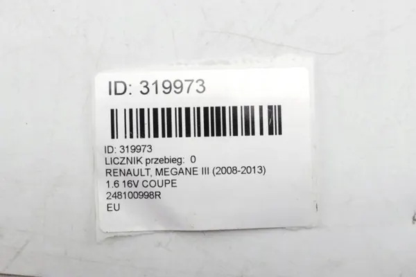 Compteur Renault Megane III OEM 248100998R - Occasion image 6