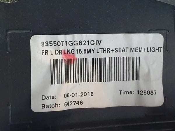 Painel de Porta Frontal Esquerdo Honda CR-V IV Couro Bege OEM image 8