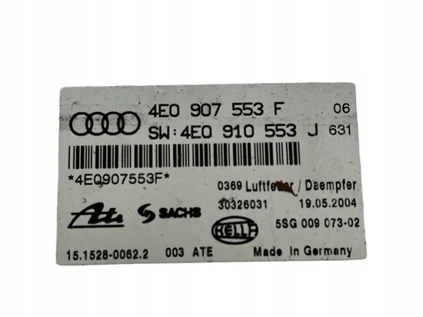 Audi A8 S8 D3 Luftfjädringsmodul OEM 4E0907553F image 4