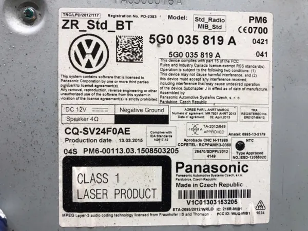 Lecteur de navigation OEM 5G0035819A pour VW Golf VII image 4