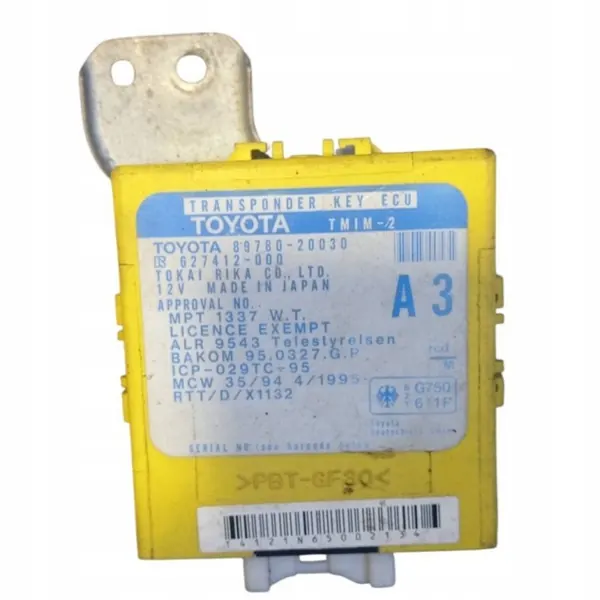 Module d'immobilisation Toyota Carina T210 OEM 8978020030 image 2