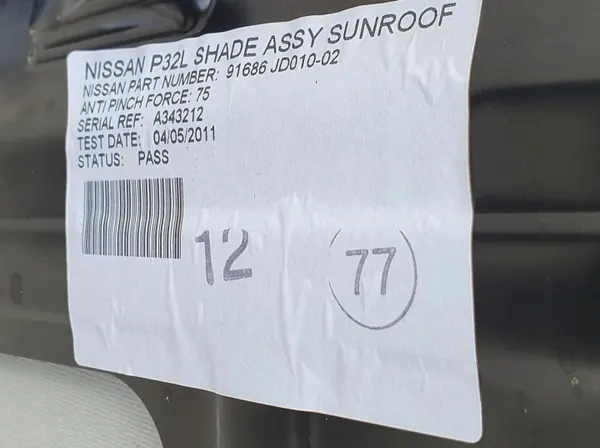 Persiana Techo Nissan Qashqai OEM 91686jd010 image 6