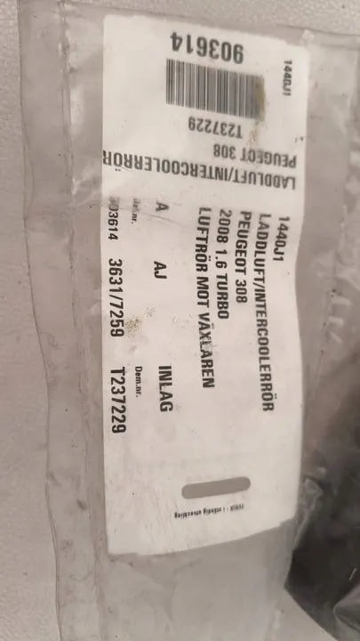 Luftschlauch C3 C4 DS 308 508 1.6 1440J1 image 3