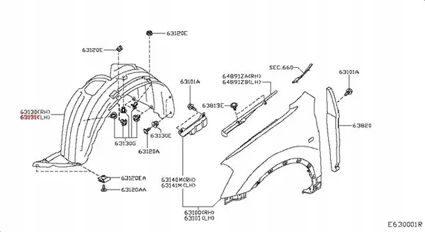 Nissan OE 63841BR20A Wheel Arch image 2