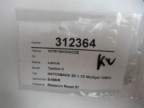 Set iniettori Lancia Ypsilon 1.3 105CV 03-11 0445110322 image 10