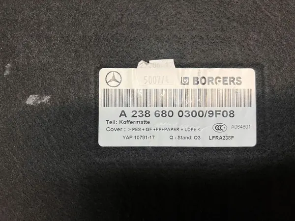 Mercedes-Benz tavaratilan matto OEM A2386800300 image 5