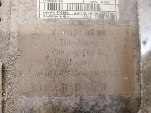 Mercedes W220 4.0 CDI V8 Webasto lämmitys OEM 2205003598 image 6