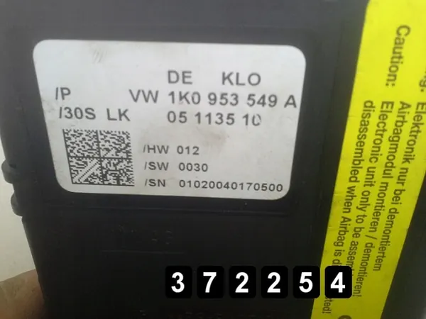 Sensor ângulo direção VW Golf OEM 1K0953549A image 4