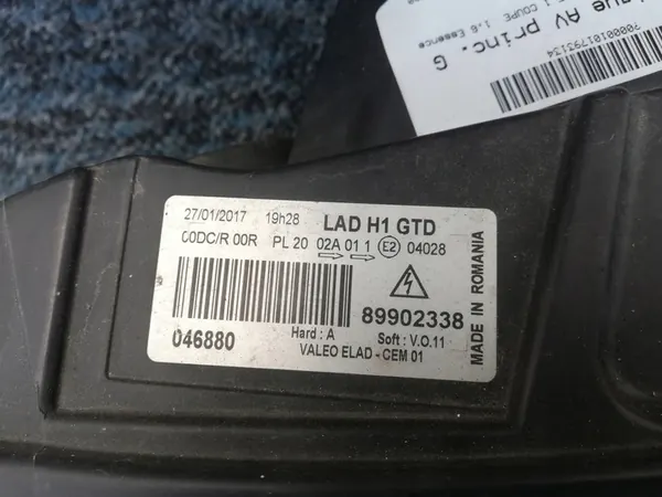 Farol Dianteiro Esquerdo Citroen C4 04-08 Xenon OEM 6208L8 image 2