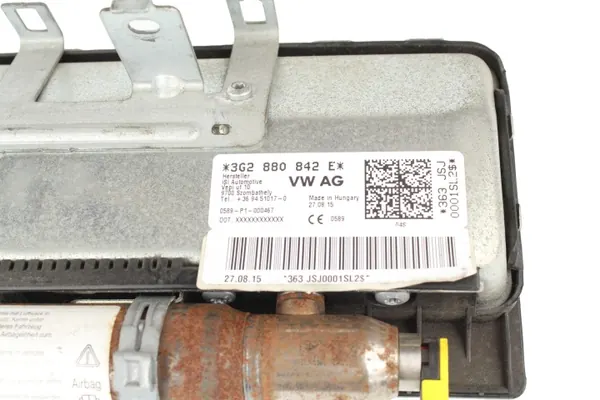 Airbag joelho condutor OEM 3G2880842 VW Passat B8 2014-2019 image 3