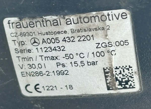 Ilmasäiliösarja OEM A0054322201 Mercedes Actros MP4 30L image 5
