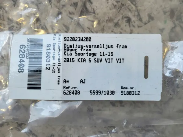 KIA SPORTAGE III 10-16 FAROL DIREITO 922023W200 image 7