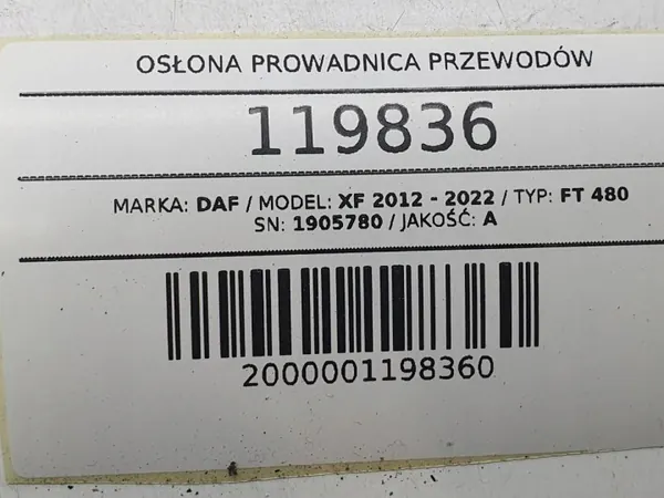 OEM 1905780 Guía de Cables para DAF XF 106 image 8