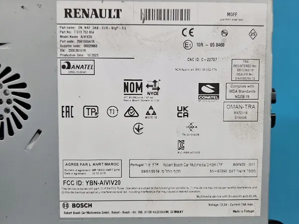 Radio OEM 259155541R pour Renault Trafic III image 6