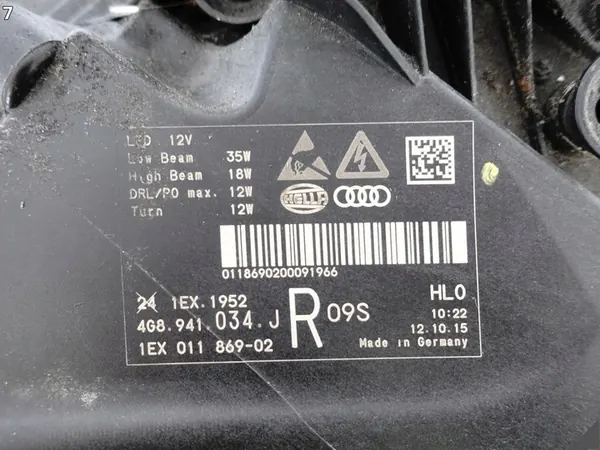 AUDI A7 S7 4G8 C7 14-18 Faro Full LED Derecho image 8