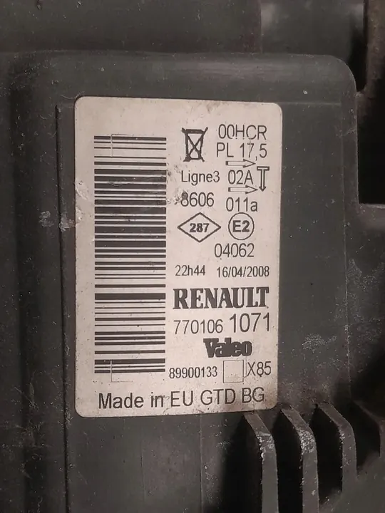 Lanterna Frontal Esquerda Renault Clio III 7701061071 image 7