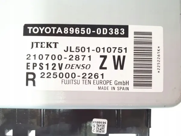 Unité de commande direction assistée OEM 896500D383 Toyota Yaris image 6